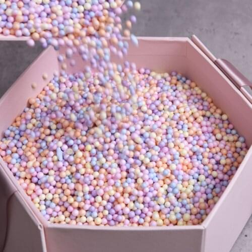 10g/25g/50g 2-6mm Polystyrene Foam Ball Macaron Foam Ball DIY Craft Gift Box Filled Particles Accessories Gift Decoration