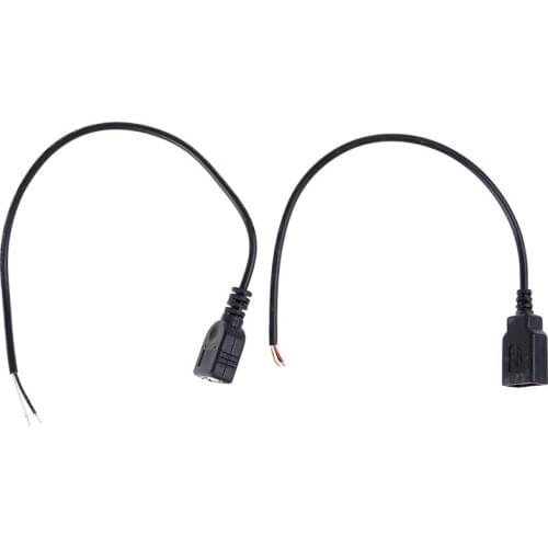 USB2.0 Female Plug Power Cord 2Pin 4Pin Charging Data Cable DIY Accessories