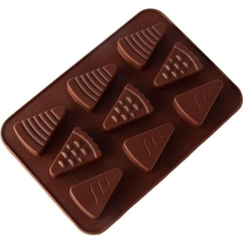 DIY Silicone Mold Geometric Triangle Silicone Chocolate Cake Mold Ice Tray Ice Granule Candy Biscuit Creative Baking Mold