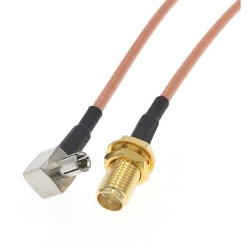 TS9 Male Right Angle To RP-SMA Female Jack RG316 RF Jumper Pigtail Cable 8" 20cm For HuaWei ZTE AirCard 3G 4G Router Modem