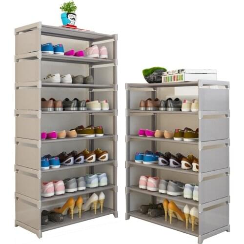 Household Fabric Storage Shoe Rack Simple Multi-layer Assembly Dormitory Adjustable Shoe Rack Space Saver Shoes Shelf