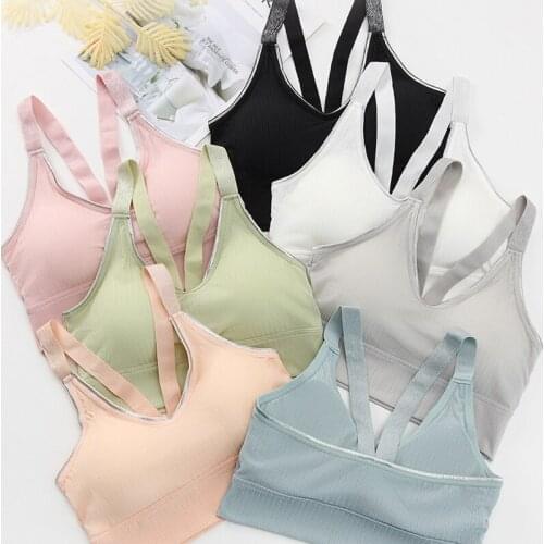 Sexy Womens Tube Tops U Type Push Up Underwear Women Semaless Summer Crop Top Women Sport Bra Running Solid Color Brassiere