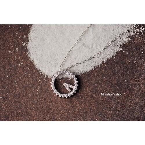 TN13 For women fine jewelry,super shiny round necklace ,925 silver pendant for your lover good gift