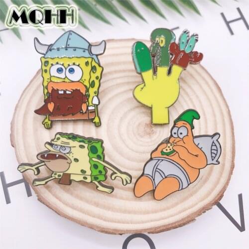Cartoon Character Anime Fun Enamel Brooch Body Organ Finger Animal Alloy Badge Pins Clothes Clothes Bag Accessories Jewelry Gift
