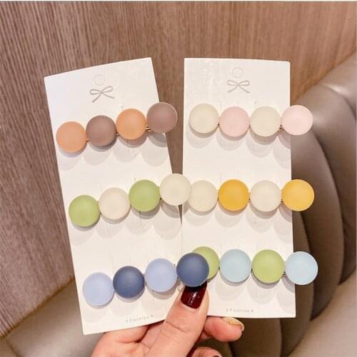 1PCS Fashion Candy Color Hairpin Korean Wild Hit Color Bangs Clip Japanese Sweet Hair Card Side Cute Girl HairAccessories