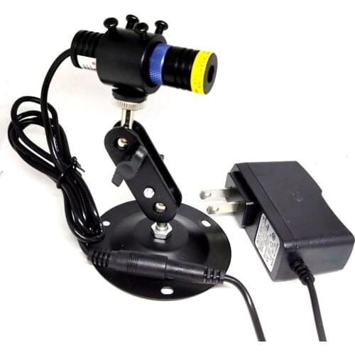 18X65mm Adjustable 450nm Blue Line Laser Diode Locator Module 10mw w Focusable Lock Ring 5V Adapter Holder