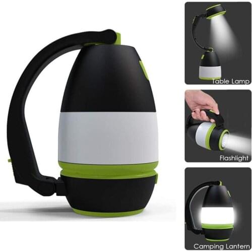 3 In1 MultiFunction Outdoor Camping Light Portable Lantern USB Rechargeable Emergency Flashlight Table Desk Lamp Led Night Light