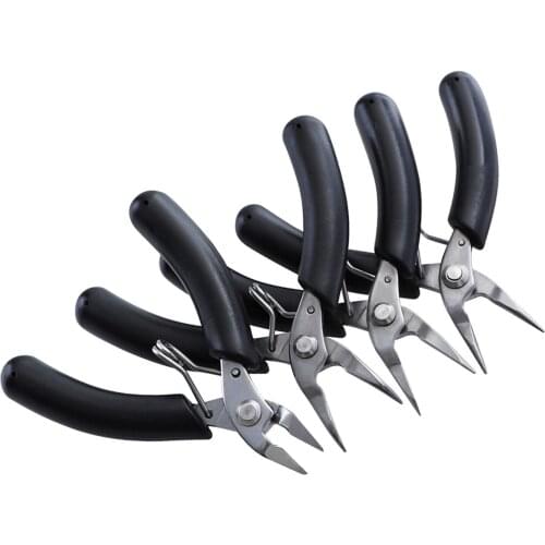 4pcs Portable Earring Handmade Craft Needle Nose Plier With Handle Anti Rust Non Slip Stainless Steel Mini Jump Ring Cutting