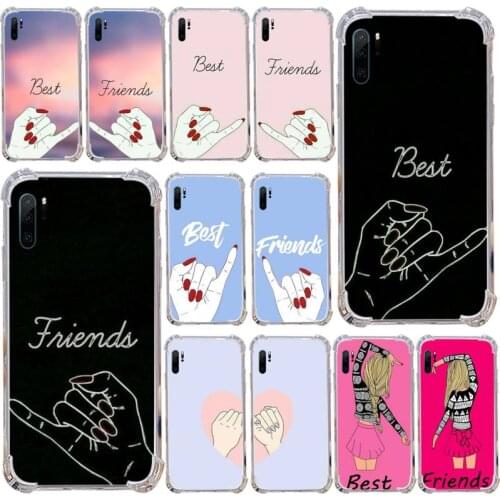 Bff Best Friends Forever Couples Phone Case Transparent For Samsung Galaxy A71 A21s S8 S9 S10 plus note 20 ultra