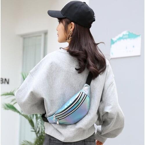 Women Bum Bag Laser Belt Bag Holographic Fanny Pack Designer Waist Bag Cute Waist Packs Phone Pouch Party Travel