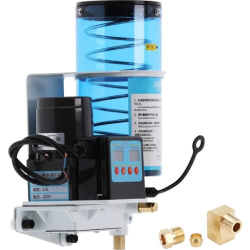AC 220V Electric Oil Pump 2L Capacity Automatic Fuel Grease Mechanical Lubrication Device With A Standard Oil Outlet