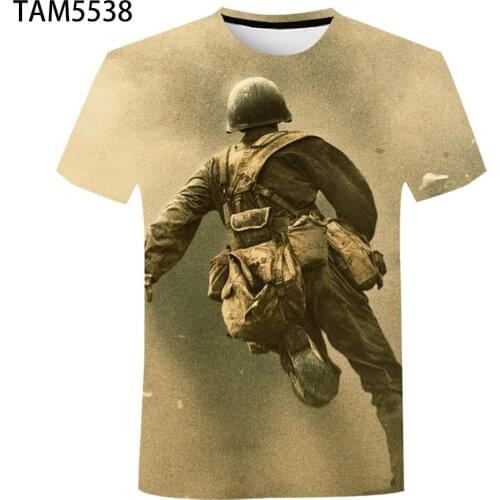 Movie Hacksaw Ridge 3D Printing Summer New Creative Mens / Womens Short Sleeve T-Shirt Street Boys Girls Childrens Top