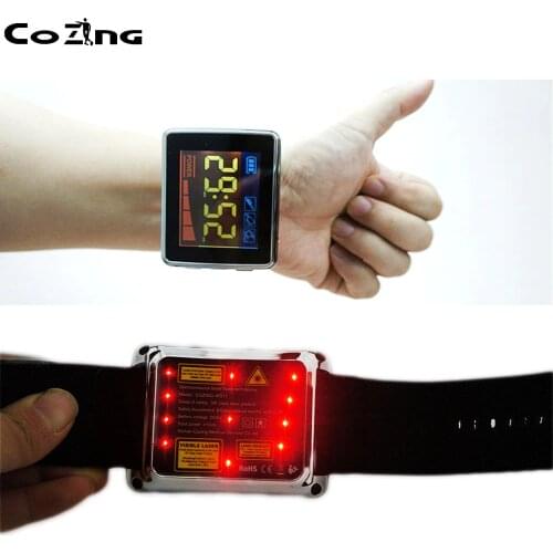 Hot Sale LLLT Red Light Watch Elderly Care Equipment Hypertension Treatment Cold Laser Wrist Therapy Watch