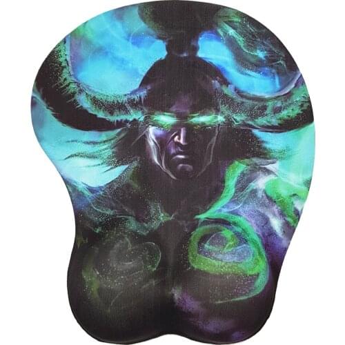 Illidan 3D Gaming Mouse Pad With Soft Gel Wrist Rest