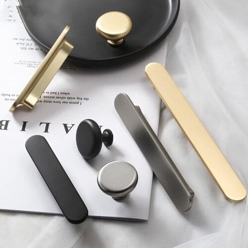1PCS Modern Style Cupboard Handle Zinc alloy Round Knobs Cabinet Pulls For Wardrobe Drawer Door Furniture Hardware Accessories