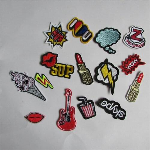 Hot 16 kind of select hot melt adhesive applique embroidery patches stripes DIY clothing accessory patch 1pcs sell C413-C431