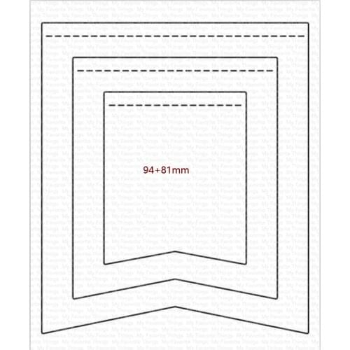Metal Cutting Dies Stitched Flags Scrapbooking Embossing paper craft mould punch stencils