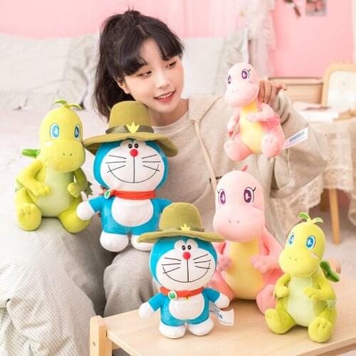 23/30cm Kawaii Doraemon Plush Toys Hot Anime Doraemon: Nobitas New Dinosaur High Quality Stuffed Cat Doll Soft Dinosaur Pillow