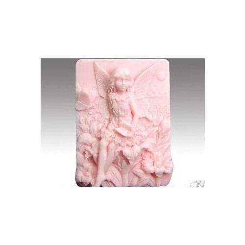 New 3.5" Fairy Flowers Craft Art Silicone Soap mold Craft Molds DIY