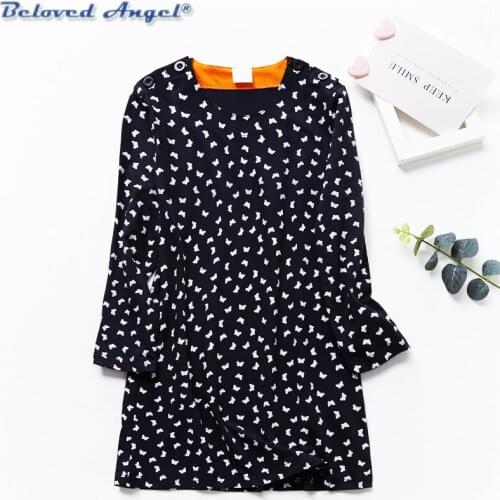 New Kids Long Sleeve Dresses Girls Flower Printed Princess Dress Autumn Children Clothing 3-8 Years Girl Elegant Outfits