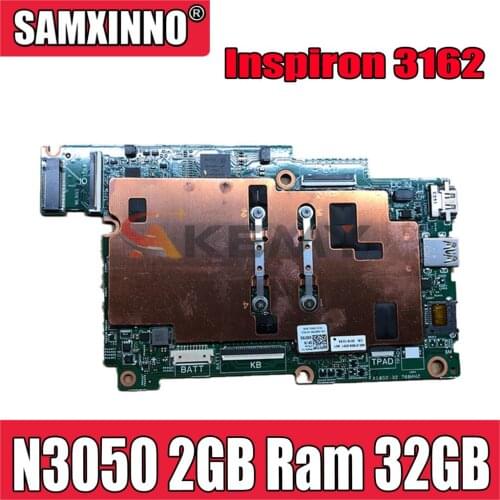 Original Laptop motherboard For DELL Inspiron 3162 3168 P25T Core N3050 SR29H 2GB Ram 32GB HD Mainboard CN-0K2PTX 0K2PTX 15235-1