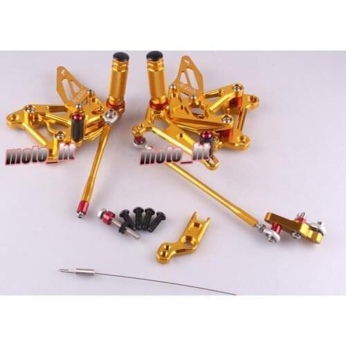 1Pair Gold Arashi Motorcycle Rearset Footpegs Footrest For MV AGUSTA F3 800 2013 2014 2015 Aluminum Alloy