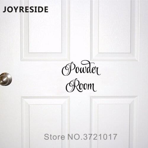 Powder Room Door Decal Home House Vinyl Doors Window Decal Powder Rooms Sign Stickers Art Design Home Decor Decoration M023