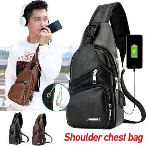 1PC Chest Bag Casual Functional Men Waist Money Phone Pack Belt Outdoor 2021 Belt Usb Charge Bag Chest Bag Sports E4A6