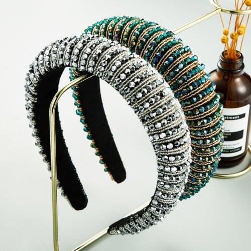 Europe and the United States hand-woven beads head band female Baroque sponge Korean version of the Internet redhair accessories