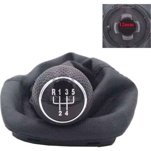 5 Speed Manual Leather Gear Shift Knob Gaitor Boot For VW GOLF 3 JETTA BORA New Beetle 1998 1999 2000 2001 2002 2003 2004 2005