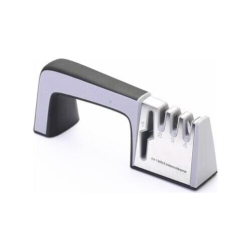 Knife Sharpener 4 in 1 Knife and Scissors Chef Knife Sharpener Kitchen Accessories Sharpening System