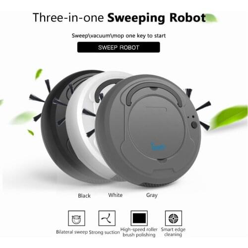 Universal Driving Low Noise 3-In-1 Sweep Cleaner Robot Obstacle Avoid One Key Start 150 Square Meter Range 100Mins Endurance Toy