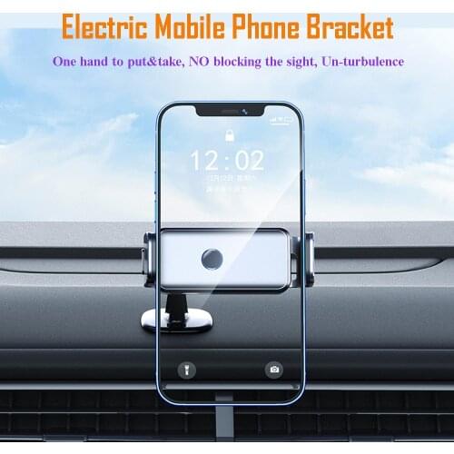Universal Mobile Phone Electric Car Bracket Auto Phone Holder for Car CellPhone Stand Support For iPhone/ Samsung/Huawei/Xiaomi
