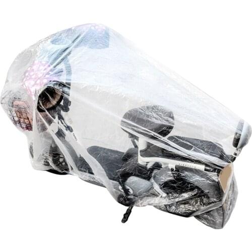 Outdoor Waterproof Disposable Motorcycle Cover Transparent Protector Covers All Season Bike Scooter Rain Dustproof Covers