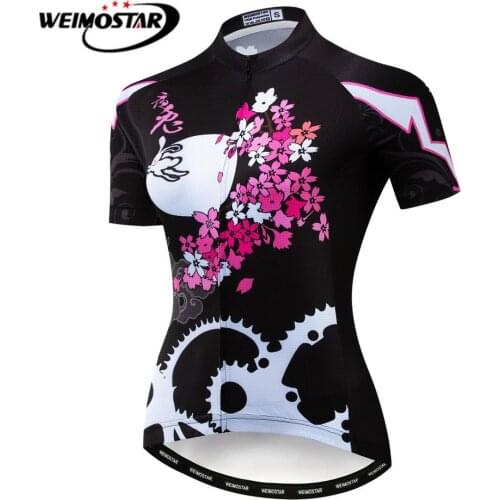 Weimostar Summer Cycling Jersey Pro Team Women Bicycle Clothing Racing Sports Mountain Bike Jersey Short Sleeve Cycling Shirt