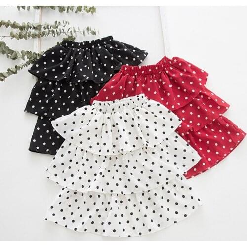 2019 Spring Autumn Baby Toddler Tutus Skirt Girls Princess Dot Skirts Baby Girl Chiffon Layered Tulle Skirt Birthday Party Skirt
