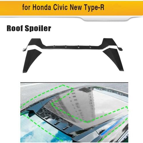 Carbon Fiber Look Rear Trunk Roof Spoiler Wing case for Honda for Civic 10th Sedan 4 Door 2017 2018 ABS Non for Type R