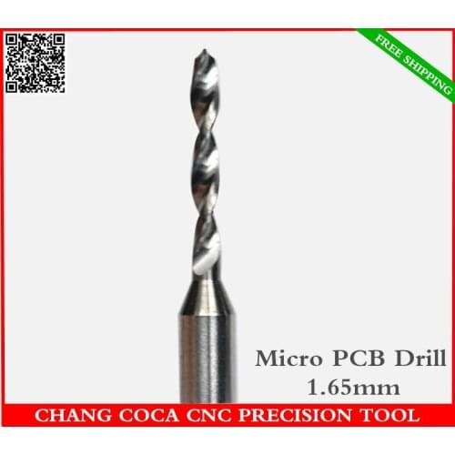 1.65mm,Freeshipping CNC computer machine solid carbide micro Drill bit,Printed Circuit Board Drill Bit,SMT,plastic and copper