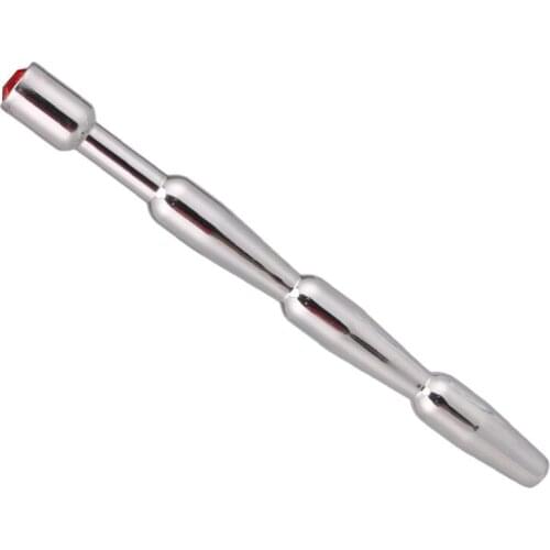 12CM Long Male Stainless Steel Urethral Sounding Stretching Stimulate Bead Dilator Penis Plug Jewelry Adult BDSM Sex Toy A521