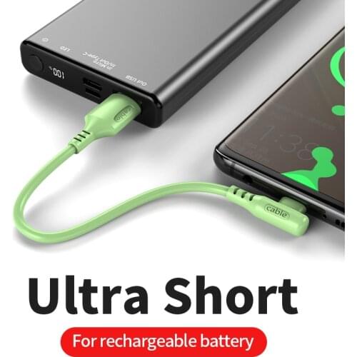 3PCS Elbow 0.25M Super Short 5A Portable Charger Power Bank Type C Cable for Xiaomi Mobile Phone Accessories Charger Usb C Cable