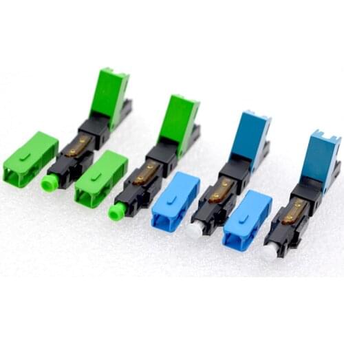 50PCS NEW Field Assembl Optic Fiber Quick Connector FTTH SC Single Mode UPC/APC Fast Connector Special Wholesale
