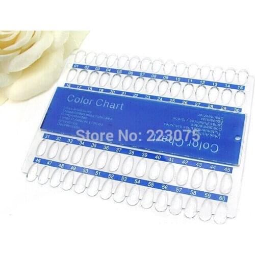 60 tips/pc Nail Art Tips Color Chart Display Rack Polish Palette Stand DIY 10pcs/lot