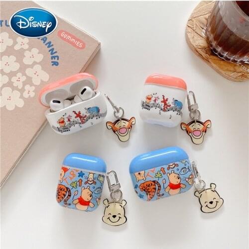 Cartoon Tigger bear print airpods pro protective cover Apple 2/3 generation Bluetooth headset cover gift