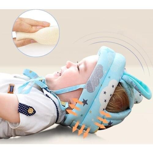 Toddler Safety Helmet Head Protection Cap For Walking Crawling Crash Baby Anti-collision Hat Soft Comfortable Cotton Adjustable