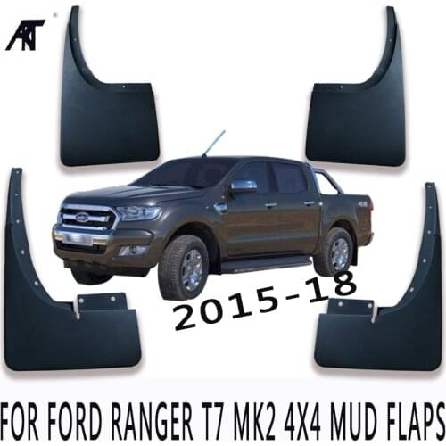 Mud Flaps For FORD RANGER T7 MK2 4X4 Mud Flaps 2015-2018 Splash Guards Mud Guards Fender with Screws Mudguard