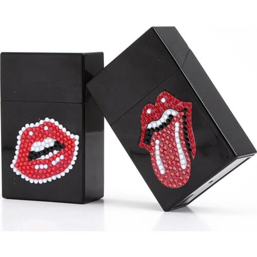 DIY Shaped Diamond Painting Cigarette Case Jewelry Box Card Container Rhinestone Embroidery Crystal Bead Organizer Storage Case