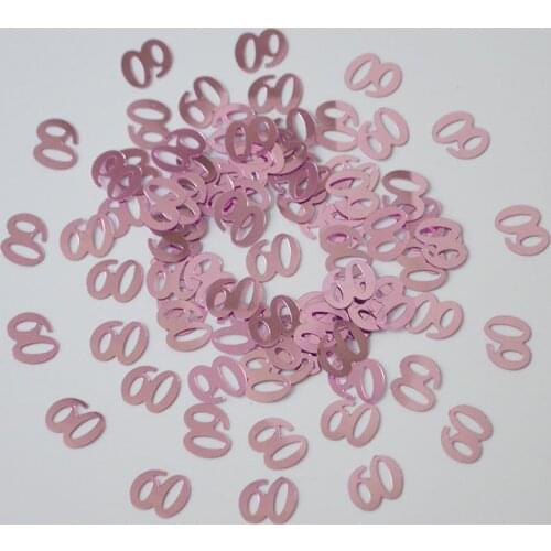 15g Happy Birthday Party Table Scatter Confetti Pink Number Digital 13 16 18 20 21 30 40 50 60 70 80 Sprinkle Scatterfetti