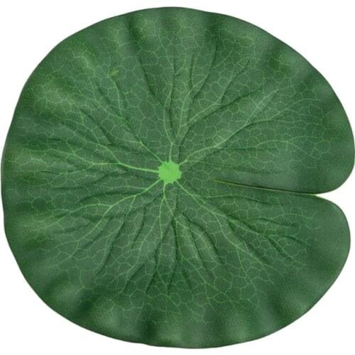 Artificial Lotus Leaf 4Pcs Floating Foam Lotus Leaves Lifelike Foliage with Leaf Veins Texture Pond Decor 4 Sizes