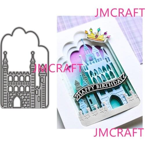 JMCRAFT 2021 New Majestic Castle Building #3 Metal Cutting Dies DIY Scrapbook Handmade Paper Craft Metal Steel Template Dies