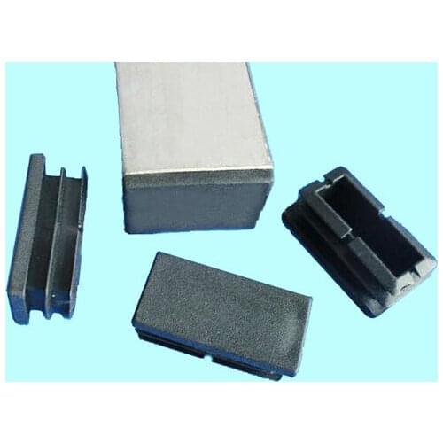 20 x 40 mm Tube Insert End Blanking tube pipe Cap,Rectangle oblong 3/4*1&3/4 inch black,rainshed canopy feet ending,desk leg